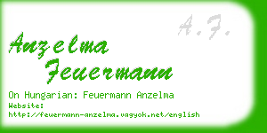 anzelma feuermann business card